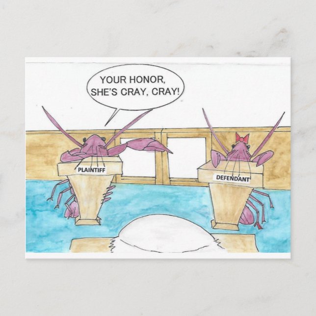 Crazy Lady Postkarte (Vorderseite)