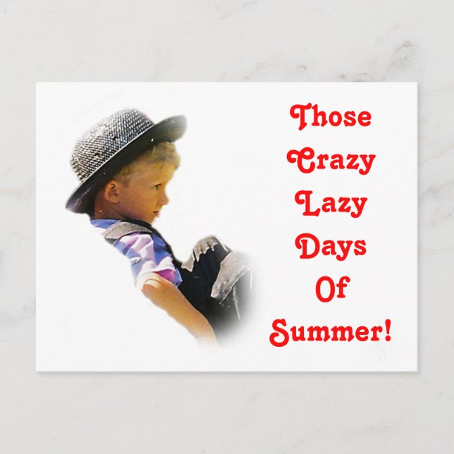 Crazy Lazy Days, Summer Postcard Postkarte (Vorderseite)