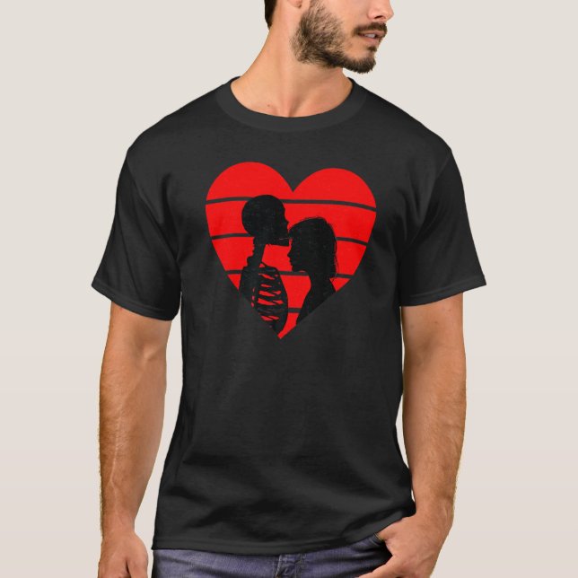Crazy Liebe Hurt Broken Heart Pain Skeleton Bloody T-Shirt (Vorderseite)