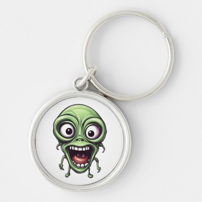 Crazy lustige Alien Schlüsselanhänger (Vorne)