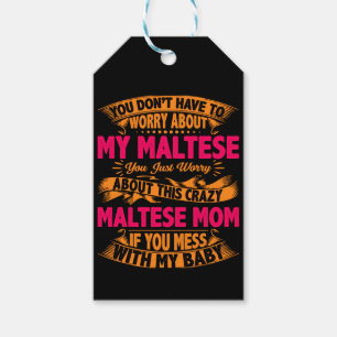 Crazy Maltese Mama Geschenkanhänger