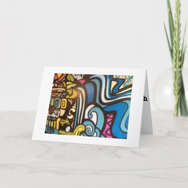 CRAZY MAN-HOPE YOUR BIRTHDAY IS PSYCHEDELIC KARTE (Vorderseite)