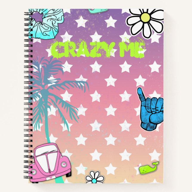 Crazy me vsco thematied Teenager Girl's Notizbuch (Vorderseite)