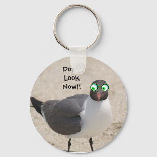 Crazy Mit Augen Sea Gull Schlüsselanhänger