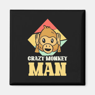 Crazy Monkey Man Magnet