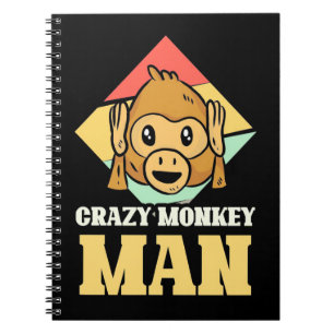 Crazy Monkey Man Notizblock