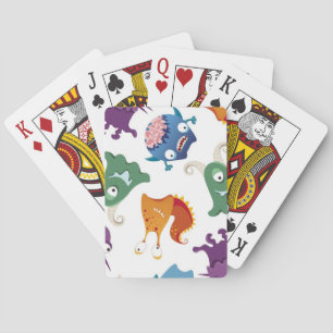 Crazy Monsters Spaß Farbenfrohe Muster für Kinder Spielkarten