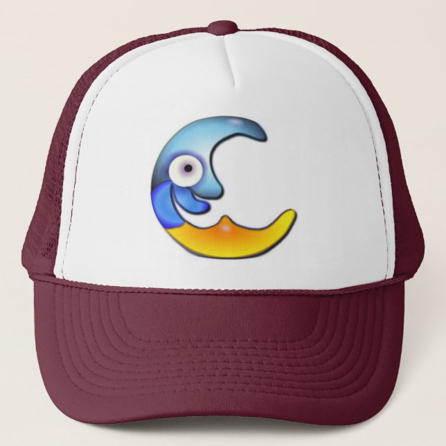 Crazy Moon Cartoon Cap Truckerkappe (Vorderseite)