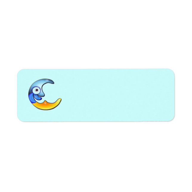 Crazy Moon Return Address Label (Vorne)