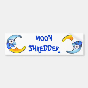 Crazy "MOON SHREDDER" Cartoon Autoaufkleber
