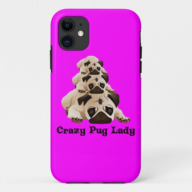 Crazy Mops Lady Case-Mate iPhone Hülle (Rückseite)