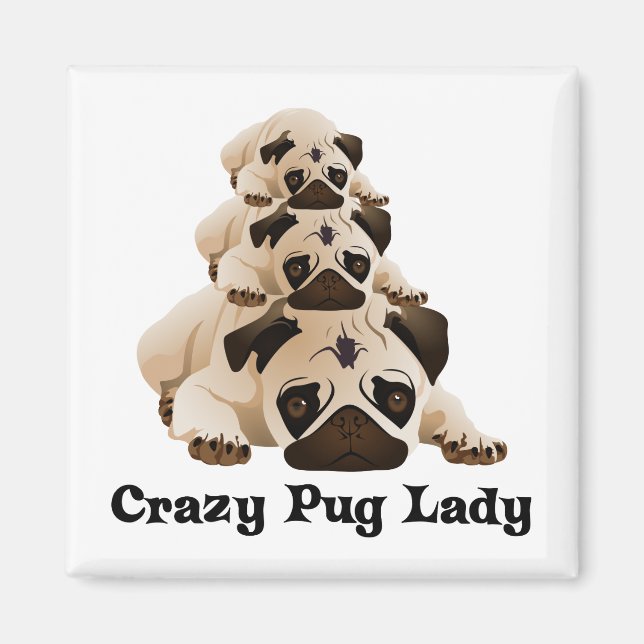 Crazy Mops Lady Magnet (Vorne)