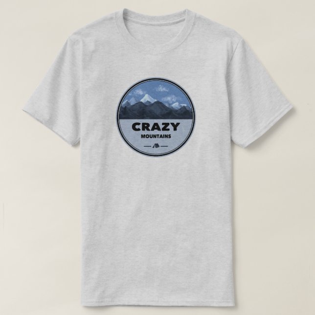 Crazy Mountains Montana Camping T-Shirt (Design vorne)