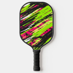 Crazy Multi-Color Racing Hintergrund Pickleball Schläger