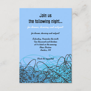 CRAZY MUSICAL NOCH Bar Bat Mitzvah Party Card Einladung
