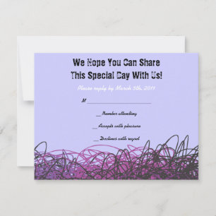 CRAZY MUSICAL NOTES Bar Mitzvah Einladung Antwort