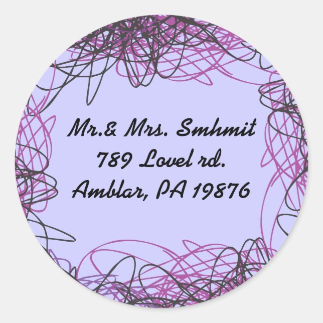 CRAZY MUSICAL NOTES Bar Mitzvah Sticker Siegel (Vorderseite)