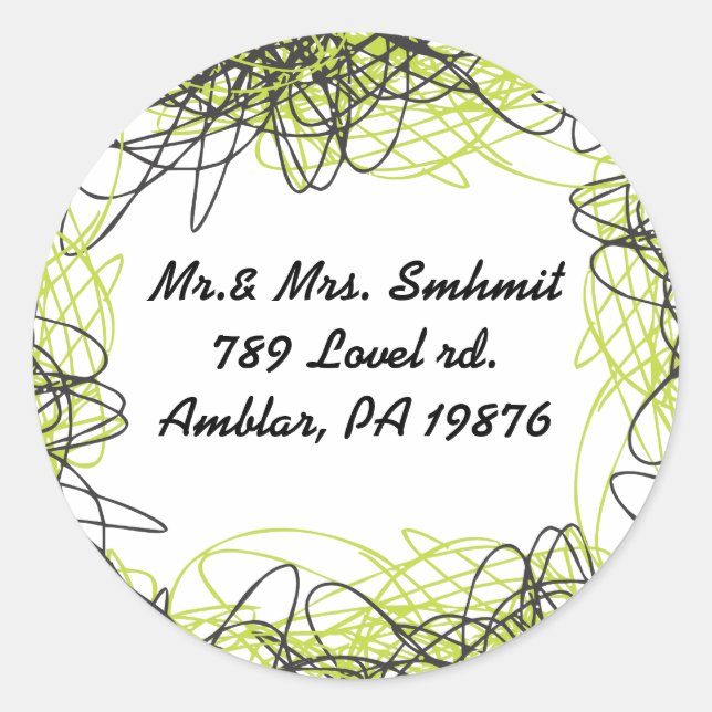 CRAZY MUSICAL NOTES Bar Mitzvah Sticker Siegel Lim (Vorderseite)