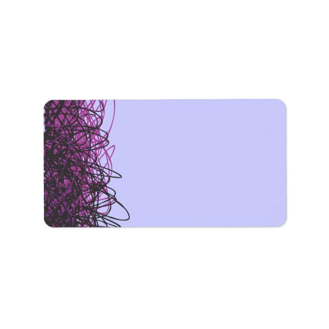 Crazy Musical Notes Bat Mitzvah Label Adressaufkleber (Vorne)