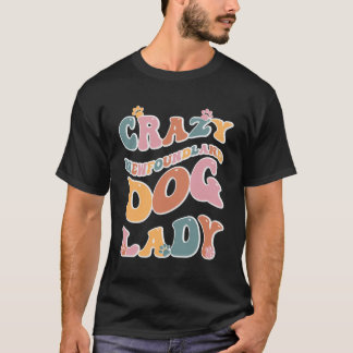Crazy Newfundland Dog Lady Backprint T-Shirt
