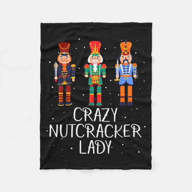 Crazy Nutcracker Lady  Fleecedecke (Vorderseite)