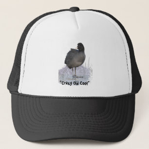 "Crazy Old Coot" Old Age Fun Coot Bird Art Zitat Truckerkappe