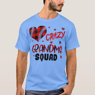 Crazy Oma Squad Funny Baseball Herzensgrandma  T-Shirt
