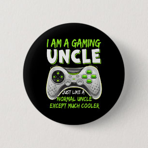 Crazy Onkel Funny Oncle Gaming Video Game Lover Fu Button