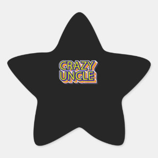 Crazy Onkel Items | Geschenk für Onkel | Familieng Stern-Aufkleber