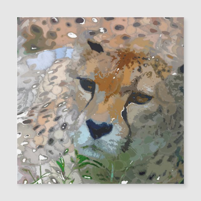 Crazy Paint - Cheetah Magnetkarte (Vorderseite)
