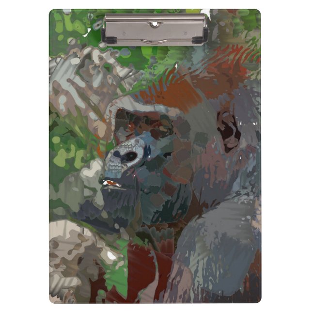 Crazy Paint - Gorilla Klemmbrett (Vorderseite)