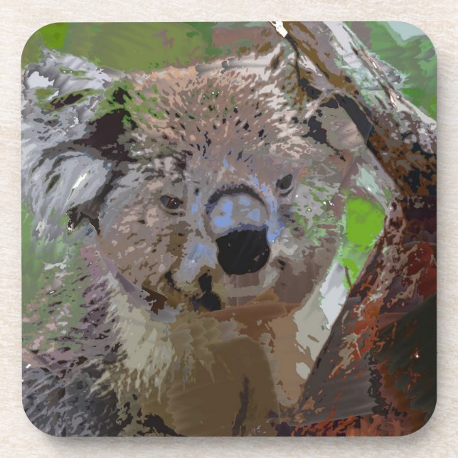 Crazy Paint - Koala Getränkeuntersetzer (Vorderseite)