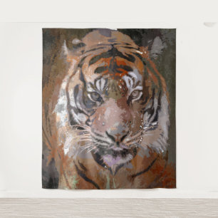 Crazy Paint - Tiger Wandteppich