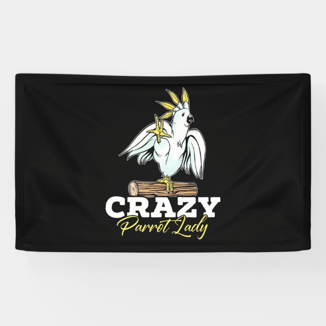 Crazy Parrot Lady Banner (Horizontal)