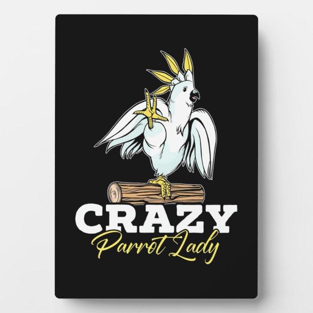 Crazy Parrot Lady Fotoplatte (Vorderseite)