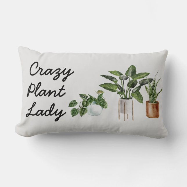 Crazy Pflanze Lady Chic Pflanze Lendenkissen (Vorderseite)