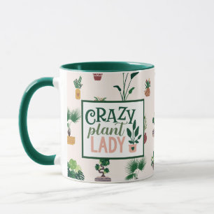 Crazy Pflanze Lady Funny Coffee Tasse