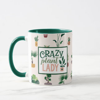 Crazy Pflanze Lady Funny Coffee Tasse