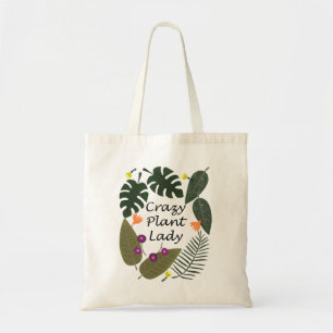 Crazy Pflanze Lady Funny Geschenk für Hausliebhab Tragetasche