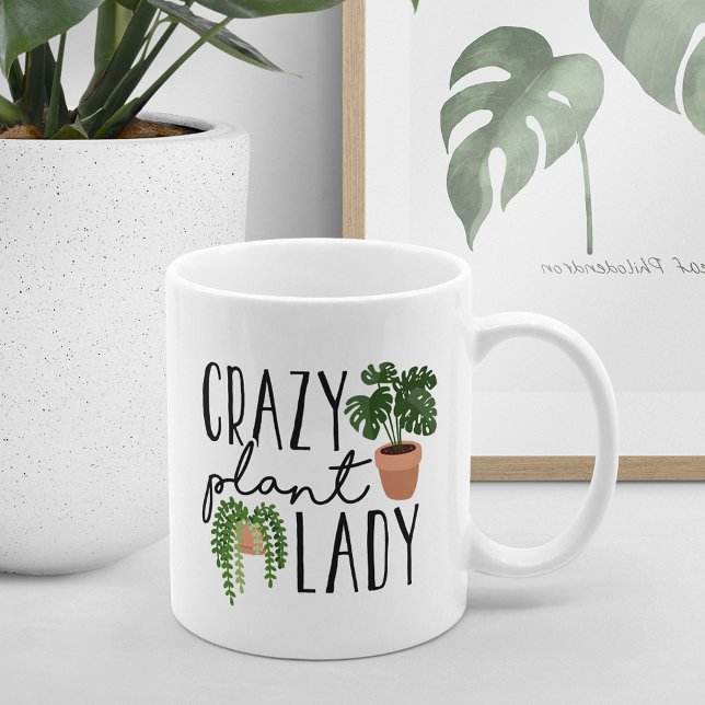 Crazy Pflanze Lady | Funny Pflanzen Lovers Kaffeetasse (Von Creator hochgeladen)