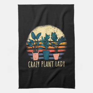 Crazy Pflanze Lady Geschirrtuch
