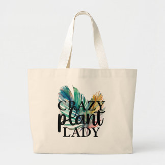 Crazy Pflanze Lady Jumbo Stoffbeutel