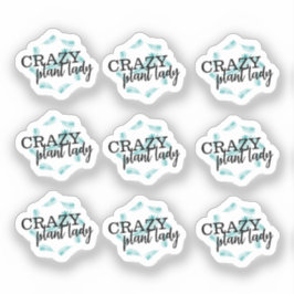Crazy Pflanze Lady Leaf Wreath Sticker Set