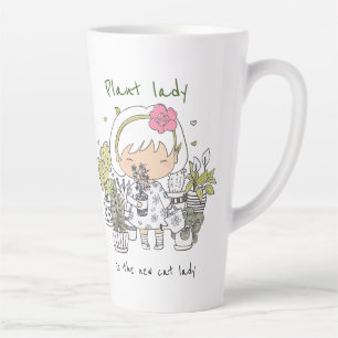 Crazy Pflanze Lady/ Meine Pflanze machen mich glü Milchtasse