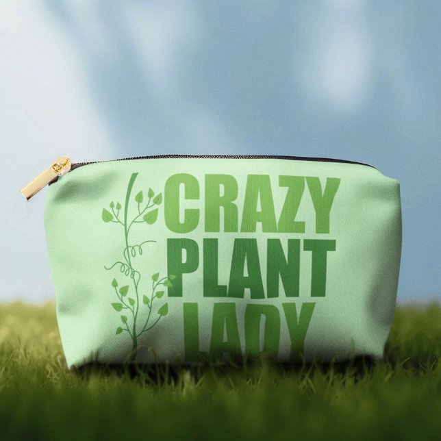 Crazy Pflanze Lady Niedlich Green Botanist Zubehörtasche (Von Creator hochgeladen)