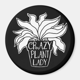 Crazy Pflanze Lady Potted Housepflanze Magnet