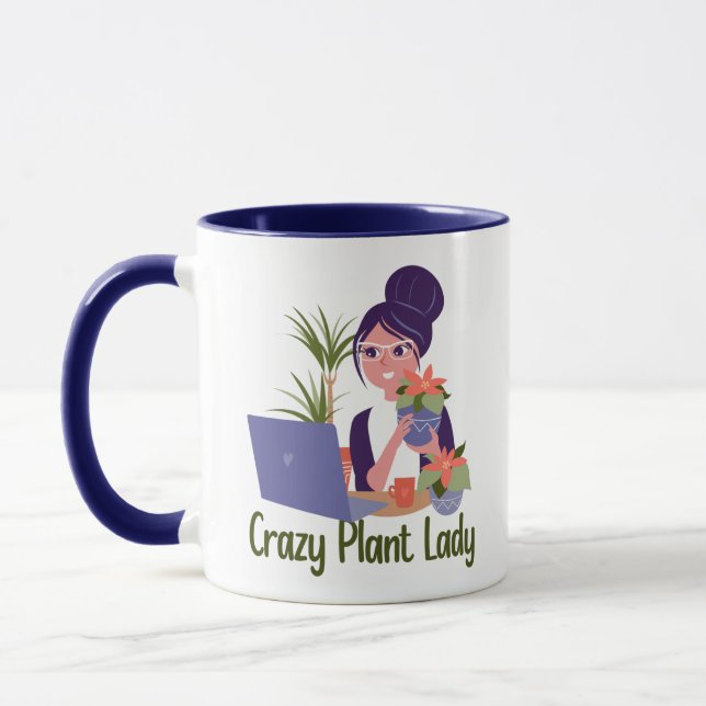 Crazy Pflanze Lady Tasse (Links)