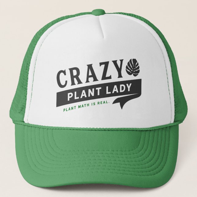 Crazy Pflanze Lady Trucker Hat Truckerkappe (Vorderseite)
