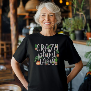 Crazy Pflanze Lady Women's T - Shirt mit gepolster