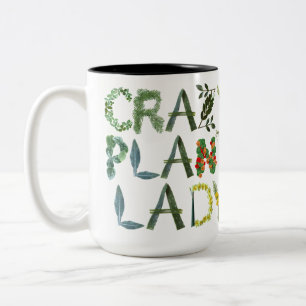 Crazy Pflanze Lady Zweifarbige Tasse